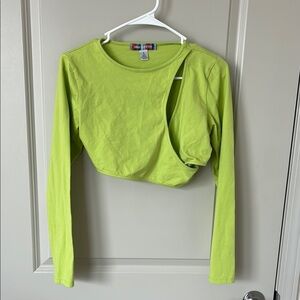 Urban Outfitters Green Long Sleeve Tee
